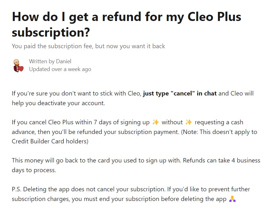 How to Cancel Cleo Subscription